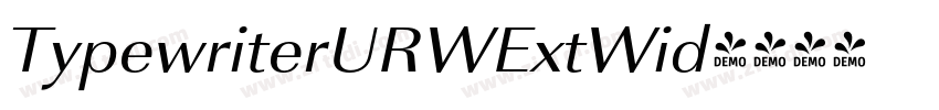 TypewriterURWExtWid字体转换