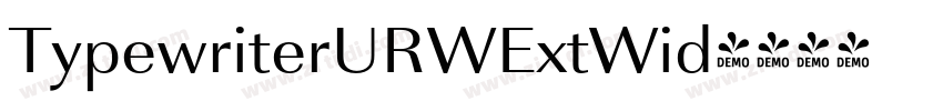 TypewriterURWExtWid字体转换