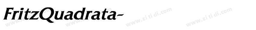 FritzQuadrata字体转换