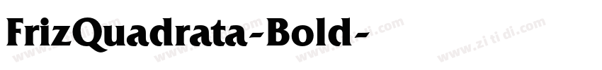 FrizQuadrata-Bold字体转换