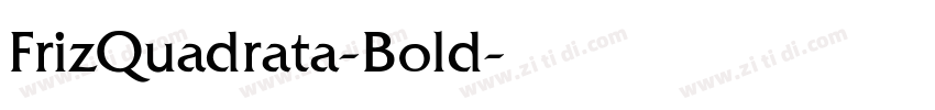 FrizQuadrata-Bold字体转换
