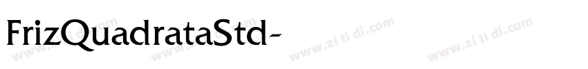 FrizQuadrataStd字体转换