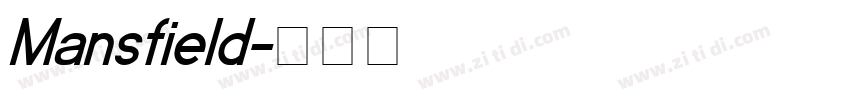 Mansfield字体转换