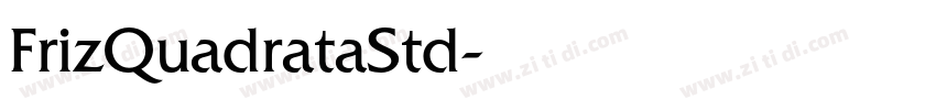 FrizQuadrataStd字体转换