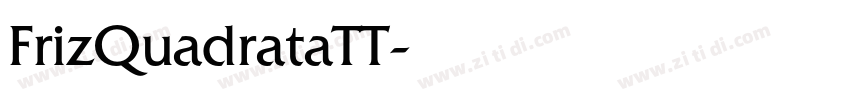 FrizQuadrataTT字体转换