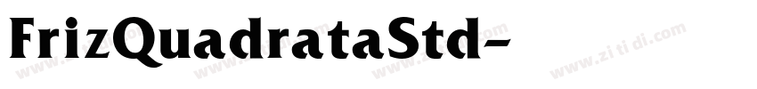 FrizQuadrataStd字体转换