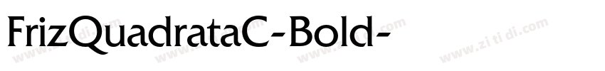 FrizQuadrataC-Bold字体转换