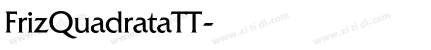 FrizQuadrataTT字体转换