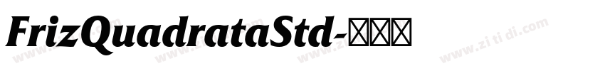 FrizQuadrataStd字体转换