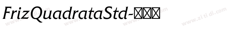 FrizQuadrataStd字体转换