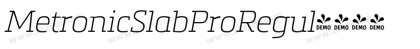 MetronicSlabProRegul字体转换