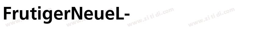 FrutigerNeueL字体转换