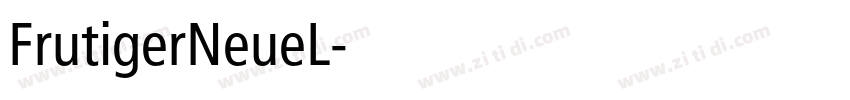 FrutigerNeueL字体转换