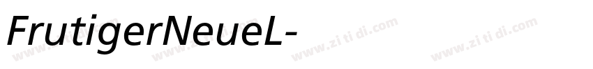 FrutigerNeueL字体转换