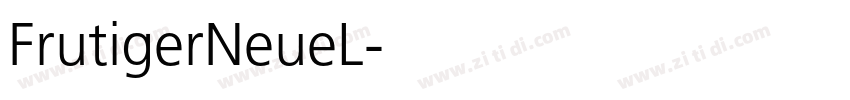 FrutigerNeueL字体转换