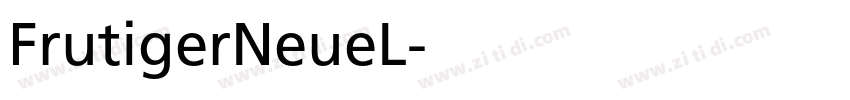 FrutigerNeueL字体转换