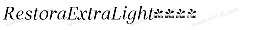 RestoraExtraLight字体转换