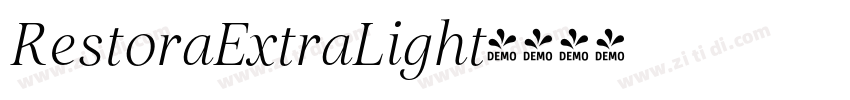 RestoraExtraLight字体转换