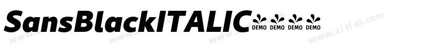 SansBlackITALIC字体转换