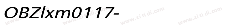 OBZlxm0117字体转换