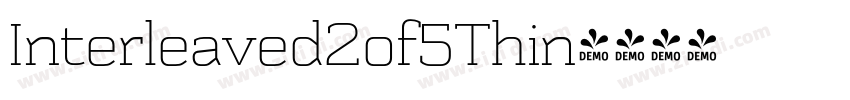 Interleaved2of5Thin字体转换