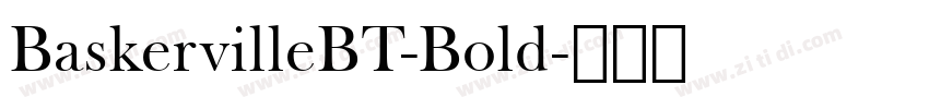 BaskervilleBT-Bold字体转换