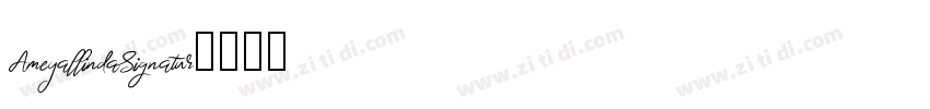 AmeyallindaSignatur字体转换