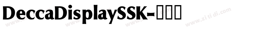 DeccaDisplaySSK字体转换