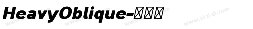 HeavyOblique字体转换