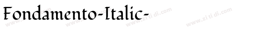 Fondamento-Italic字体转换
