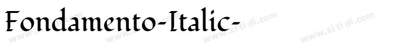 Fondamento-Italic字体转换