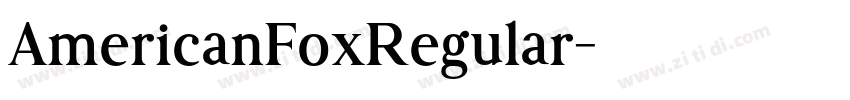 AmericanFoxRegular字体转换