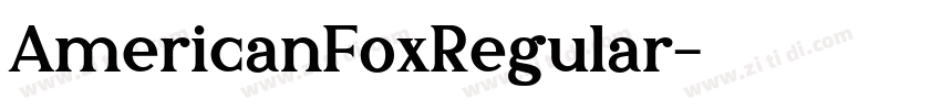 AmericanFoxRegular字体转换