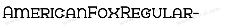 AmericanFoxRegular字体转换