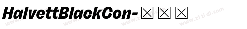 HalvettBlackCon字体转换