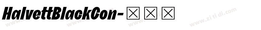 HalvettBlackCon字体转换
