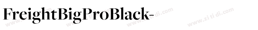 FreightBigProBlack字体转换