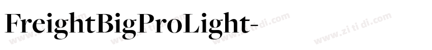 FreightBigProLight字体转换
