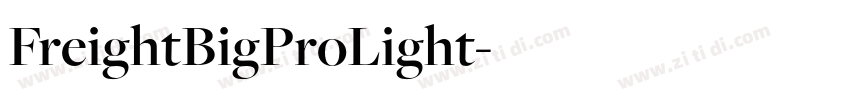 FreightBigProLight字体转换