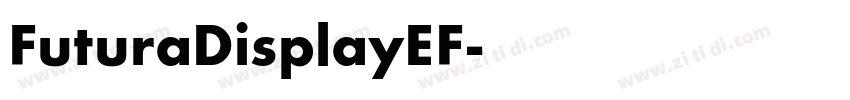 FuturaDisplayEF字体转换