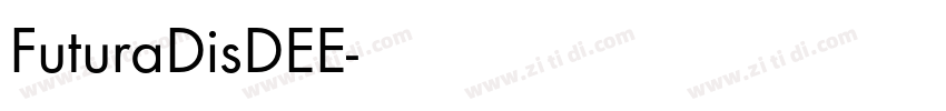 FuturaDisDEE字体转换