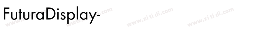 FuturaDisplay字体转换