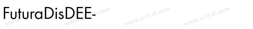 FuturaDisDEE字体转换
