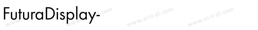 FuturaDisplay字体转换