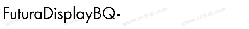 FuturaDisplayBQ字体转换