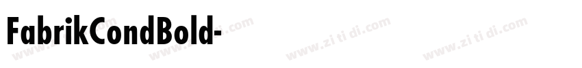 FabrikCondBold字体转换