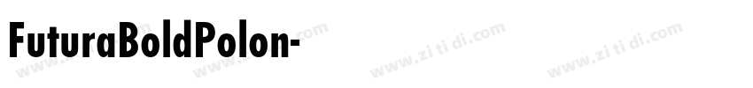 FuturaBoldPolon字体转换