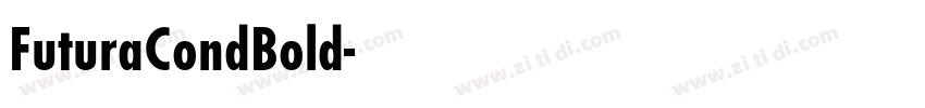 FuturaCondBold字体转换