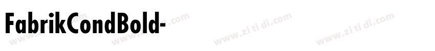 FabrikCondBold字体转换