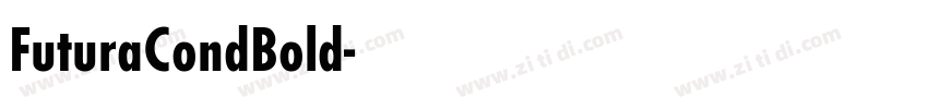 FuturaCondBold字体转换